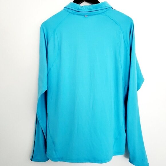 Champion Women's XXL Light Blue Lightweight 1/4 Zip-up Pullover Athletic Jacket - Picture 3 of 12